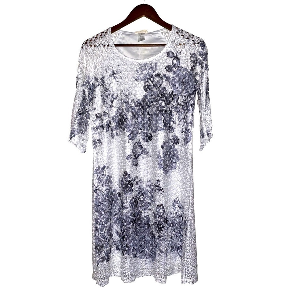 Brittany Black Women Lace‎ Shift Mini Dress Small Fairycore Ethereal Dinner NEW